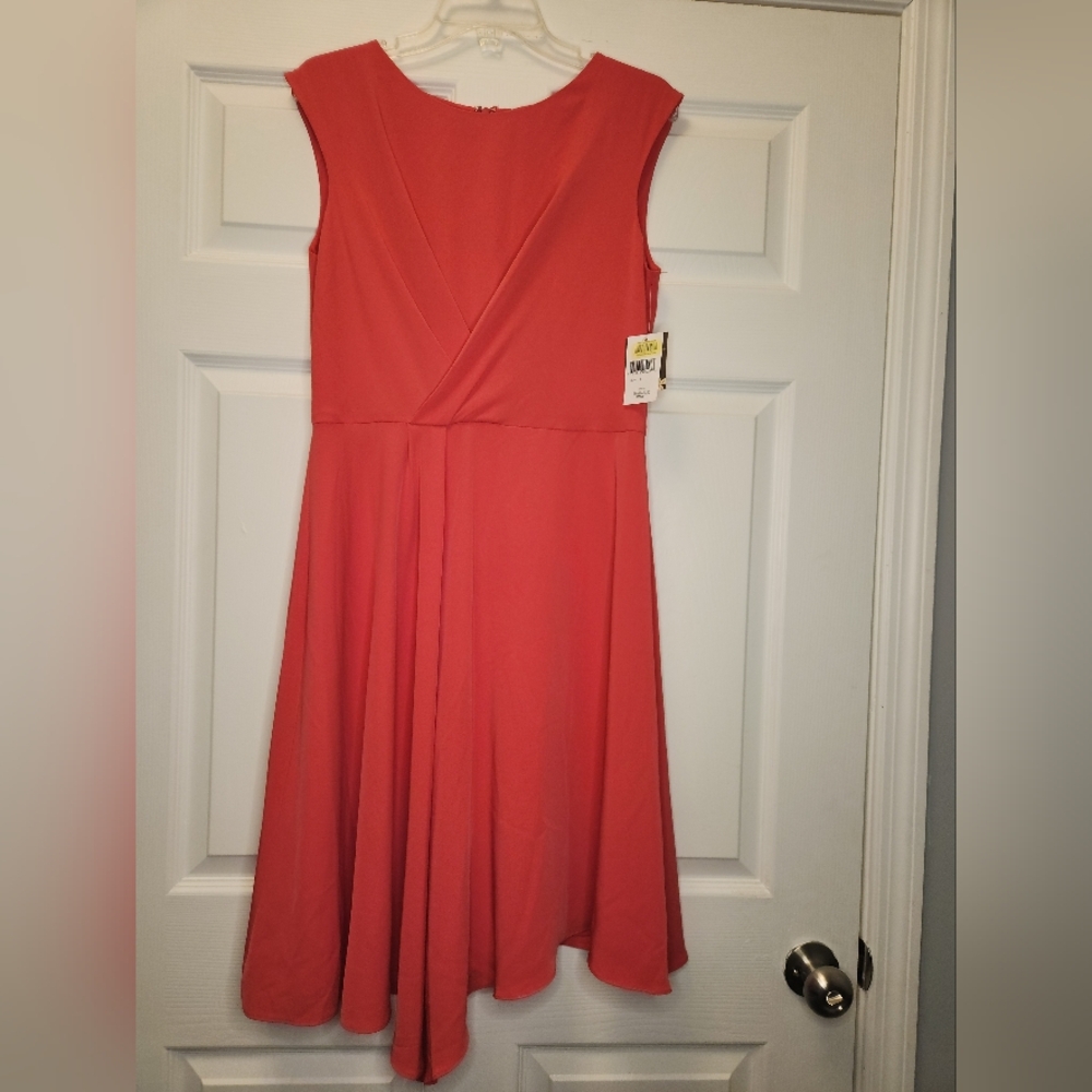 Taylor Sleeveless Coral Fit & Flare Dress Size 12 NWT!